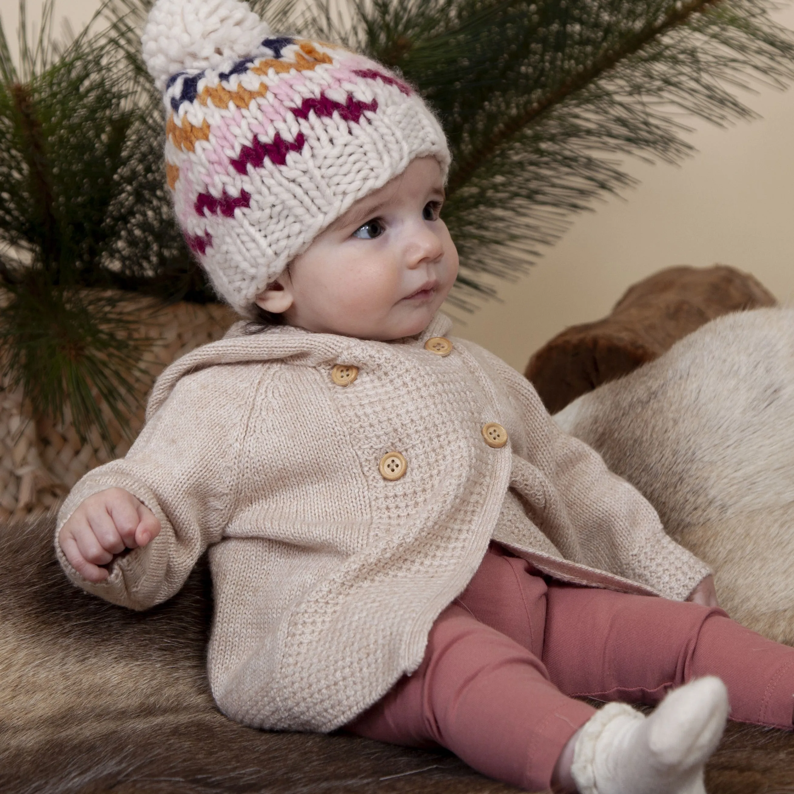 Acorn Kids: Stevie Beanie Natural and Multi