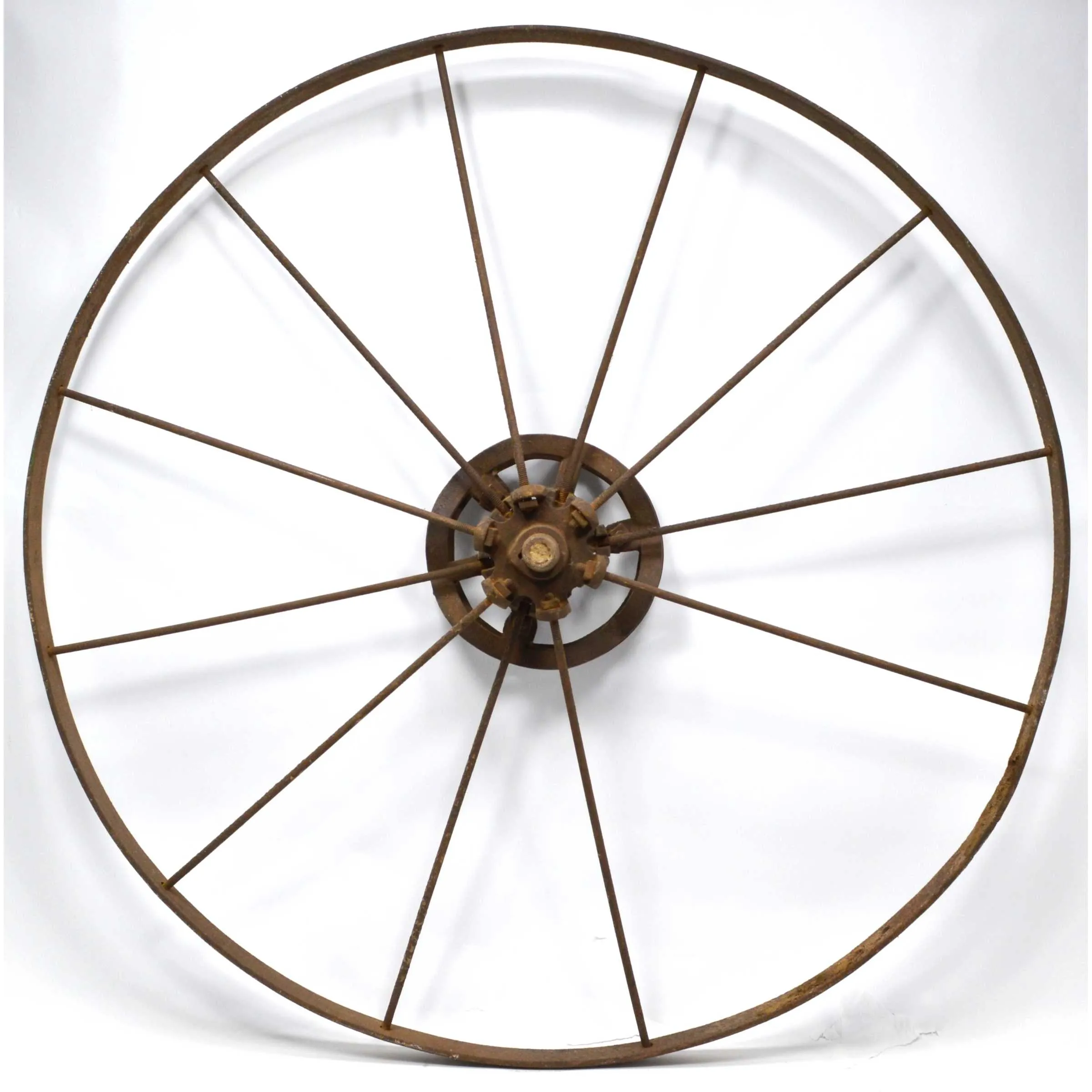 Antique ADJUSTABLE SPOKE WHEEL Huge! 30.25" dia 11-Spokes *MISSING 1* Marked "3"