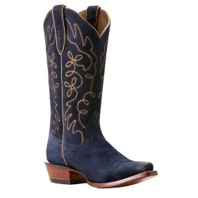 Ariat Ladies Jukebox Polo Blue Suede Western Boot 10053793