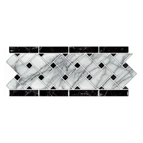 Art3d 10-Sheet Peel and Stick Tile Backsplash - 12.4"x5" Self-Adhesive Decorative Waist Line Mosaic Tiles for Kitchen and Bathroom