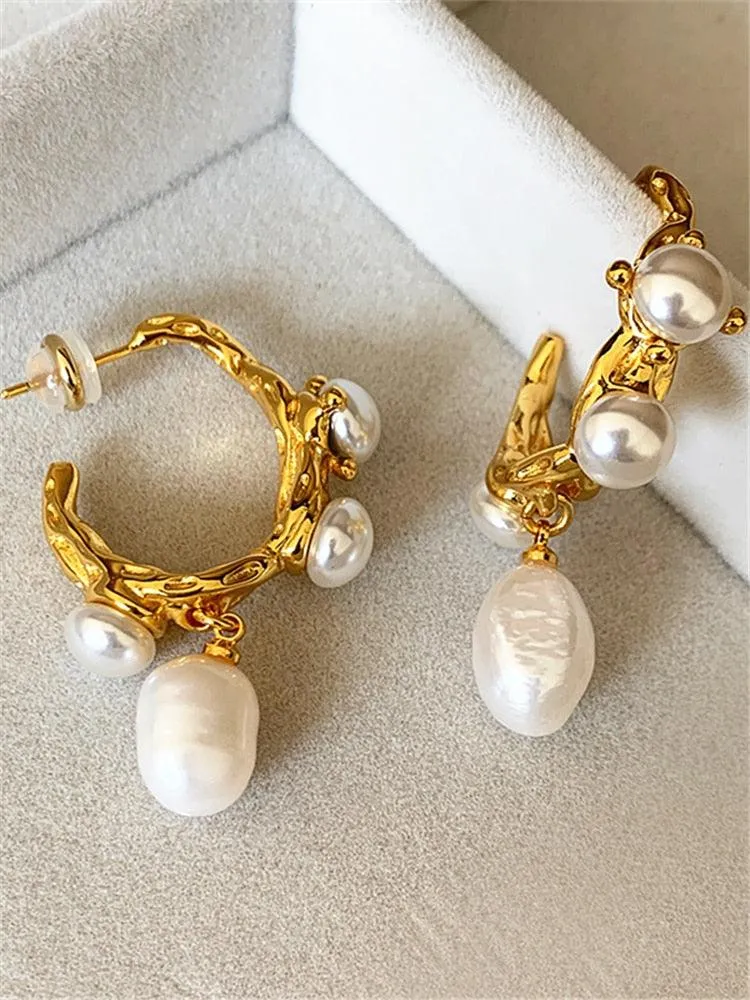 Babette French Baroque Pearl Earrings