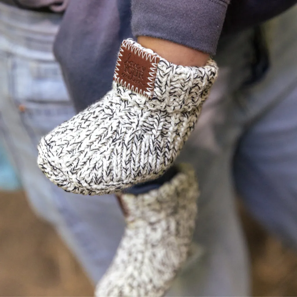 Baby Black Speckled Booties