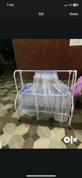 Baby Manual Cradle - Blue