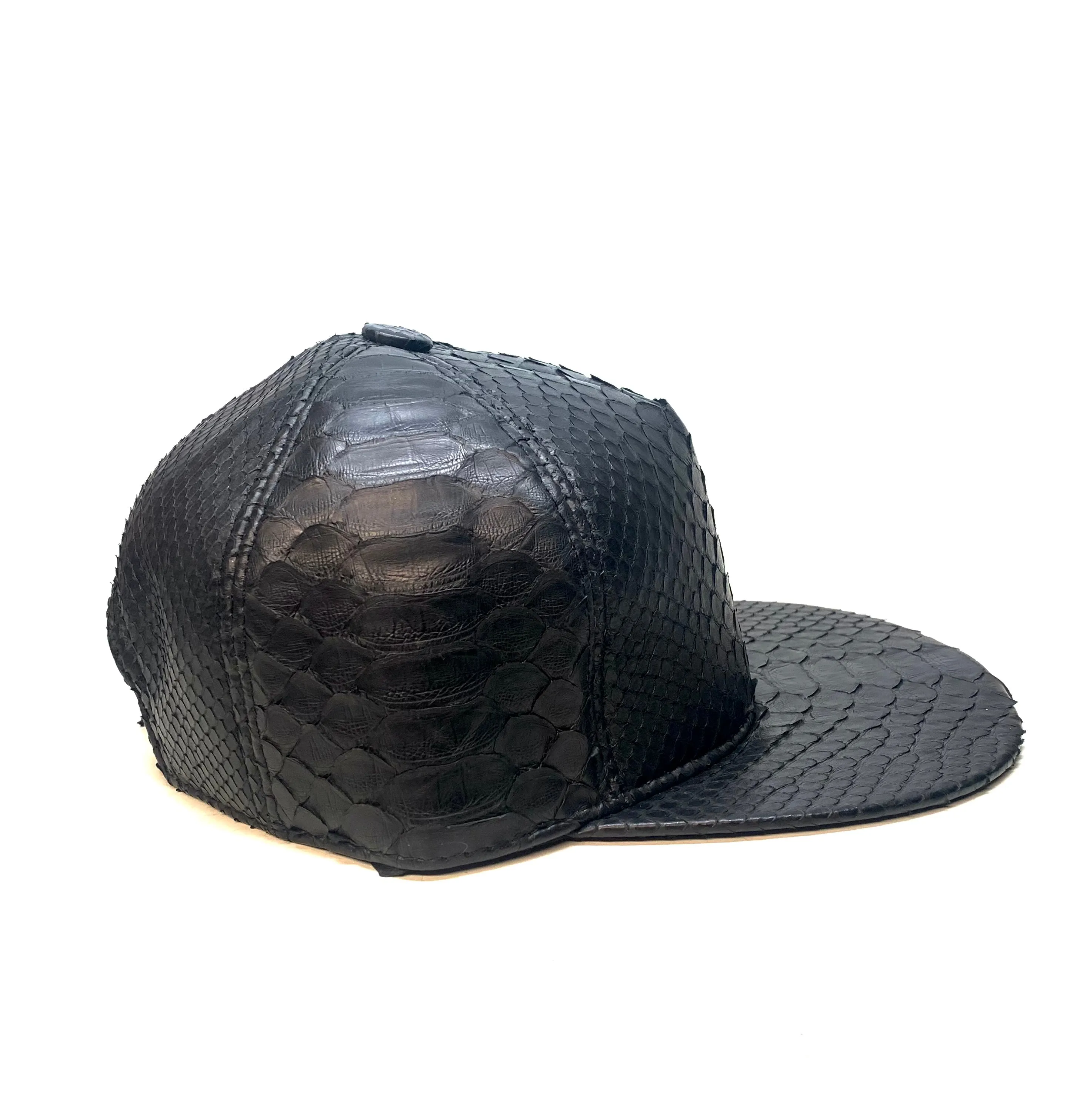 Barya NewYork All-Over Black Python Strap-Back Hat