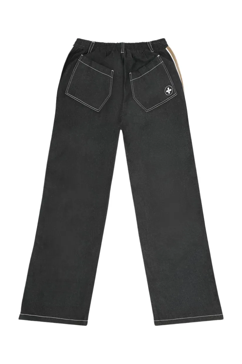 BB STRIPED DENIM CHARCOAL GREY