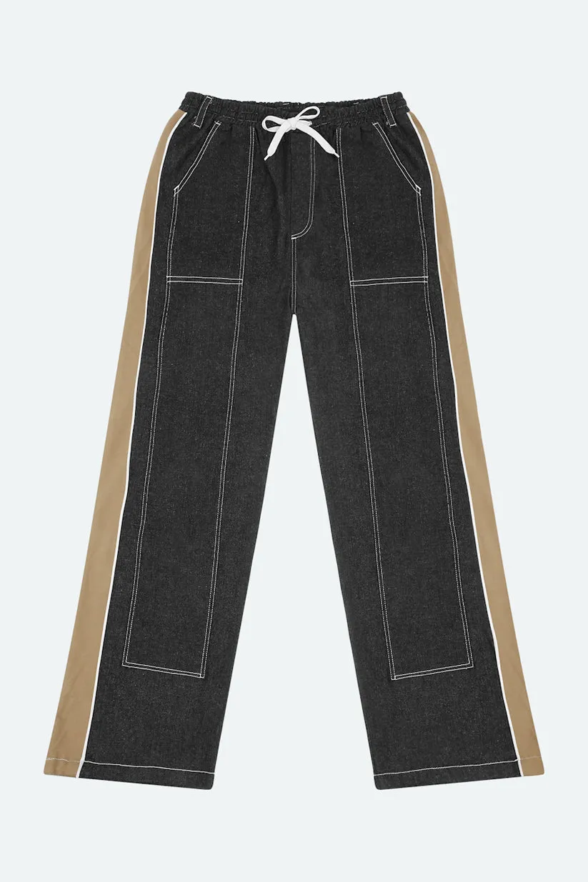 BB STRIPED DENIM CHARCOAL GREY