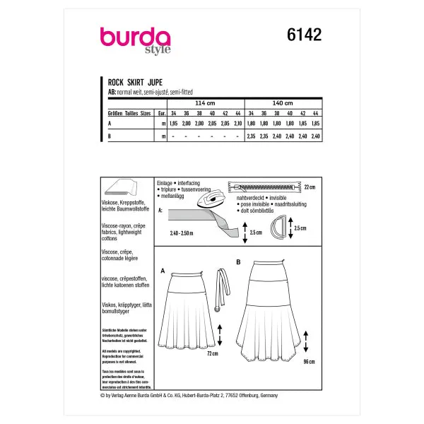 Burda Skirt 6142