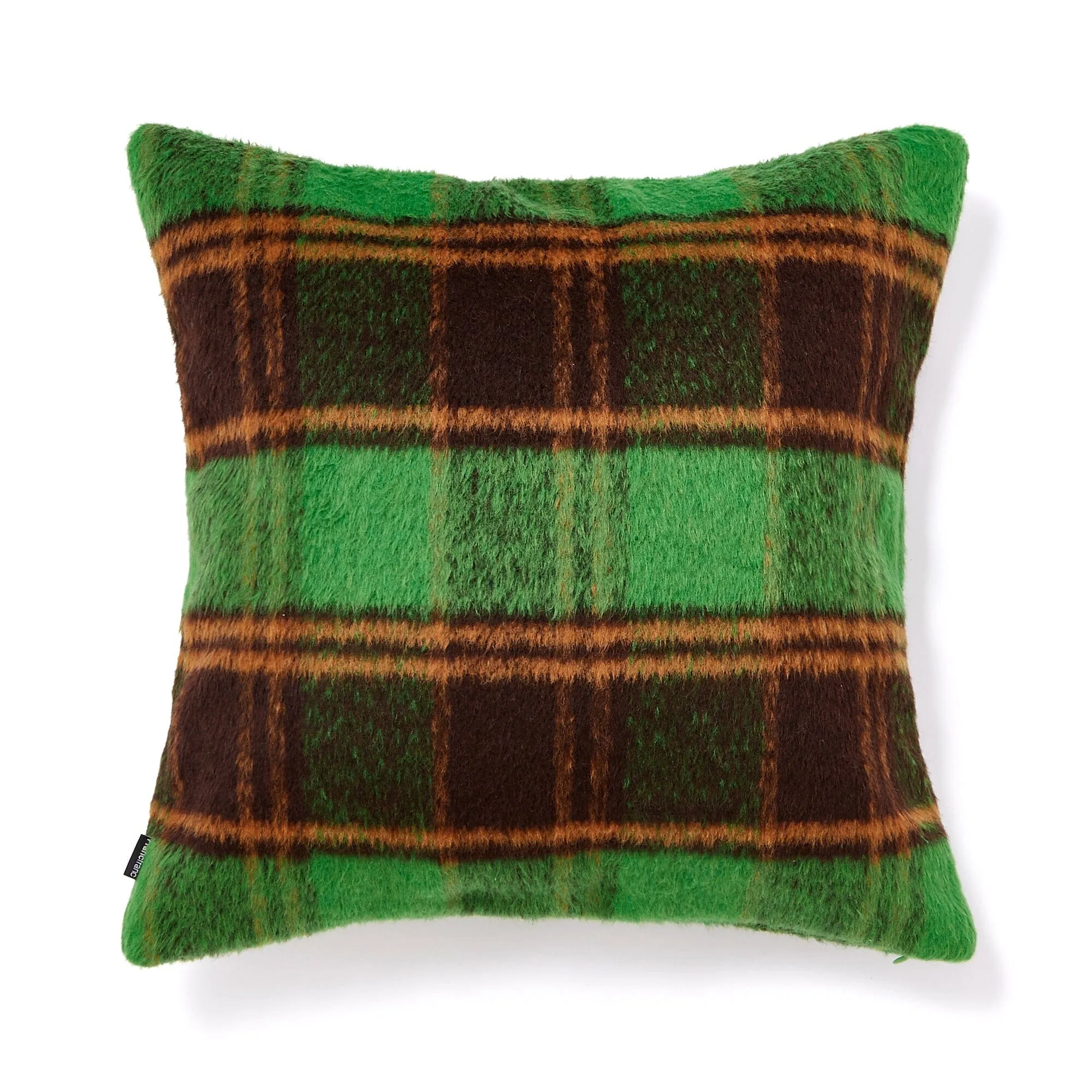 Checked Cushion Cover 450 X 450 Green X Brown