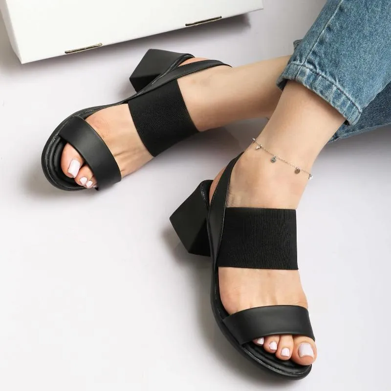 Chic Stretch-Heeled Sandals