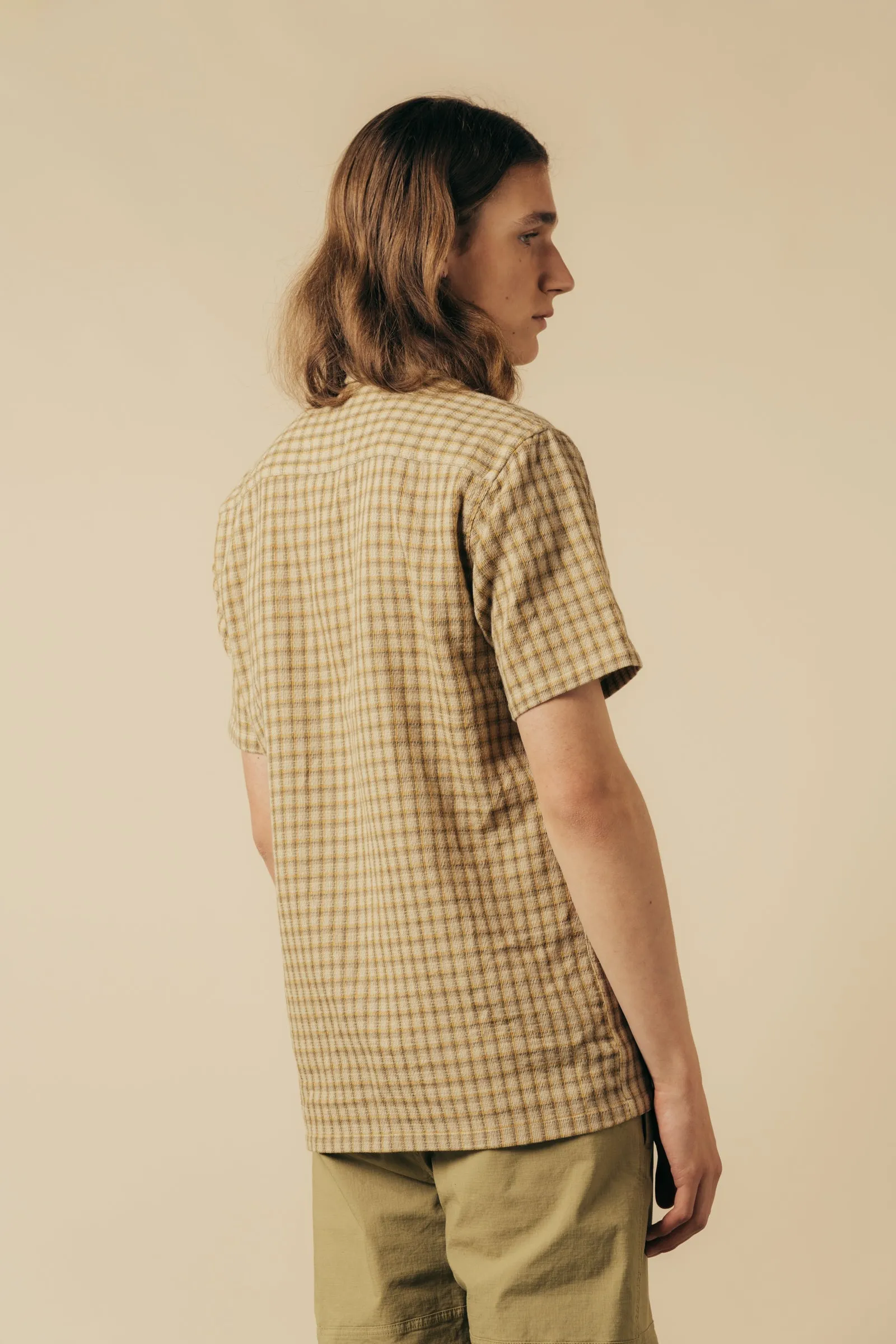 Crammond Shirt in Sand Japanese Check