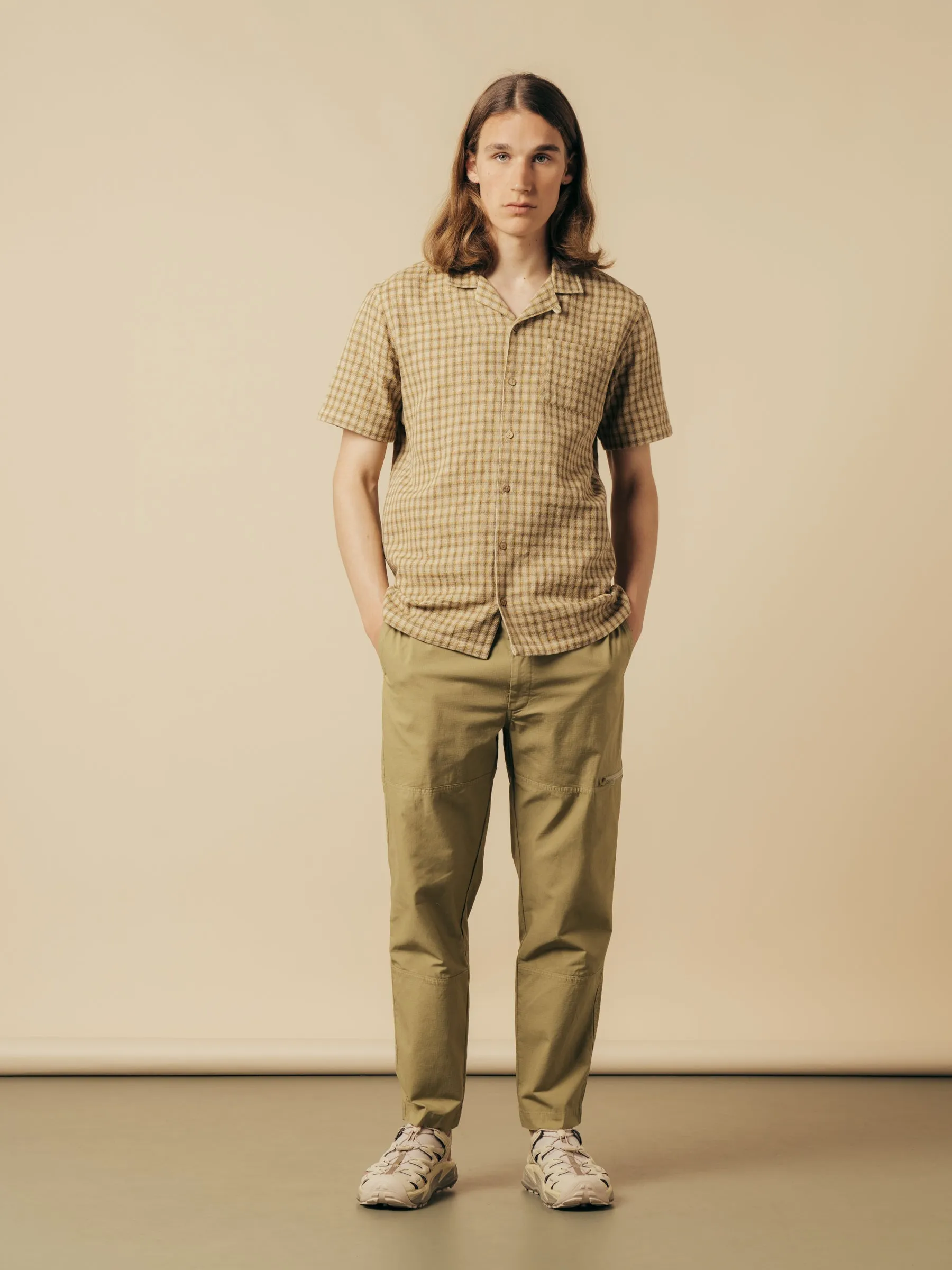 Crammond Shirt in Sand Japanese Check