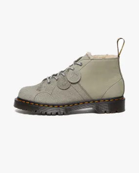 Dr Martens Archive Church Nubuck & Pebble Leather Monkey Boots - Mid Grey