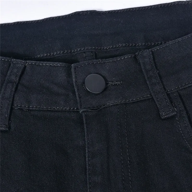 DressBetty - Women Low Waist Vintage Straight Denim Trousers Cyber Y2k Goth Pants Fashion Mom Jeans