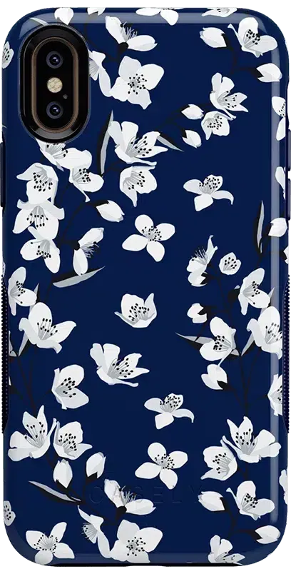 Floral Forest | Navy Cherry Blossom Floral Case