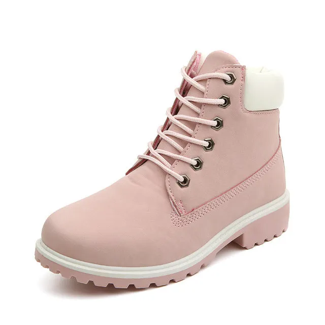 Fujin Brand spring fall winter Top Quality Comfortable Platform Boots Women Ankle Boots Rubber Boots female lady Botas shoes