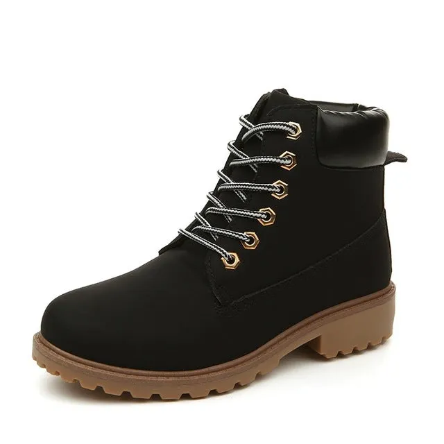 Fujin Brand spring fall winter Top Quality Comfortable Platform Boots Women Ankle Boots Rubber Boots female lady Botas shoes