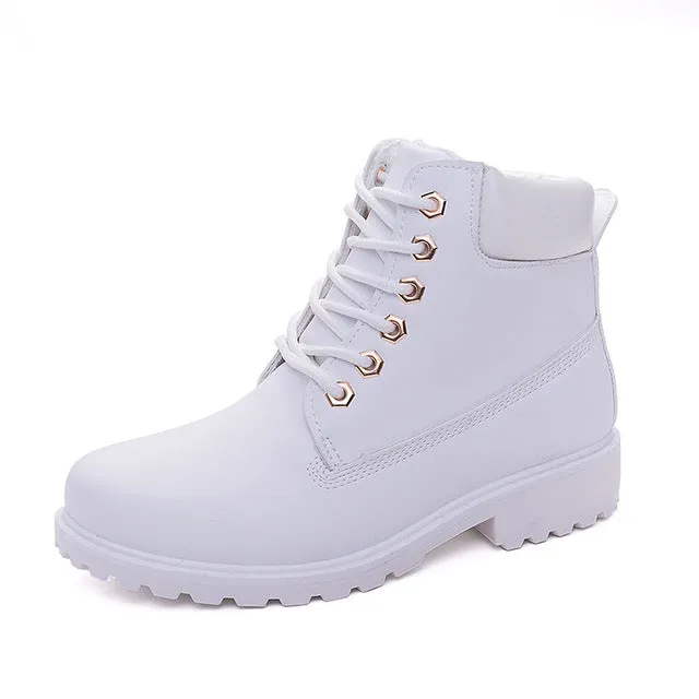 Fujin Brand spring fall winter Top Quality Comfortable Platform Boots Women Ankle Boots Rubber Boots female lady Botas shoes