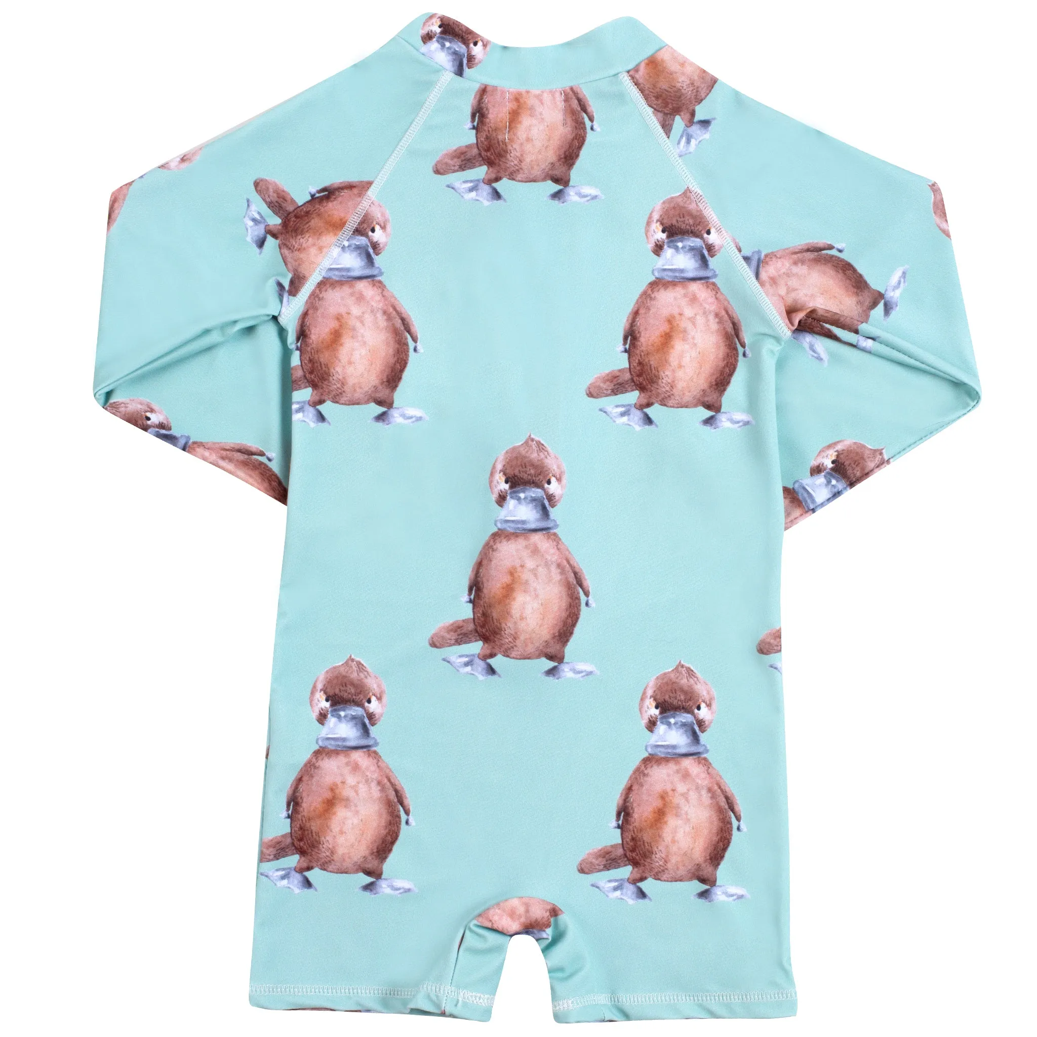 Green Platypus Unisex Long Sleeve Zip Swimmers