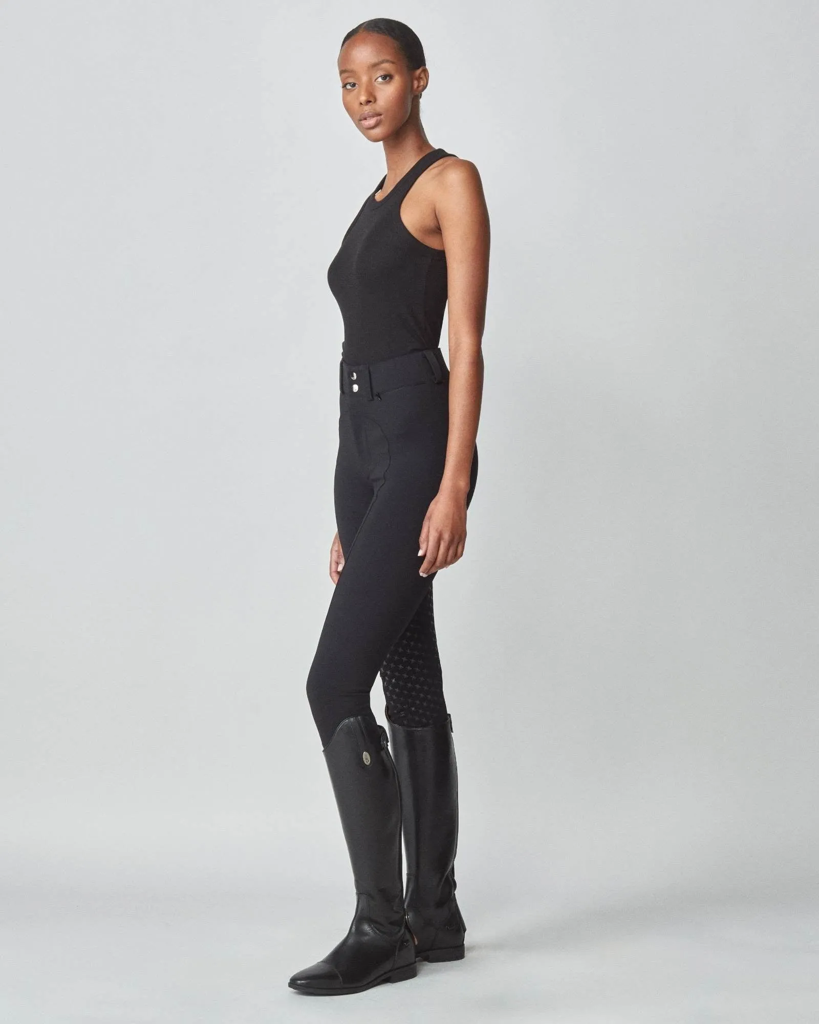 High-Rise Compression Breeches Black