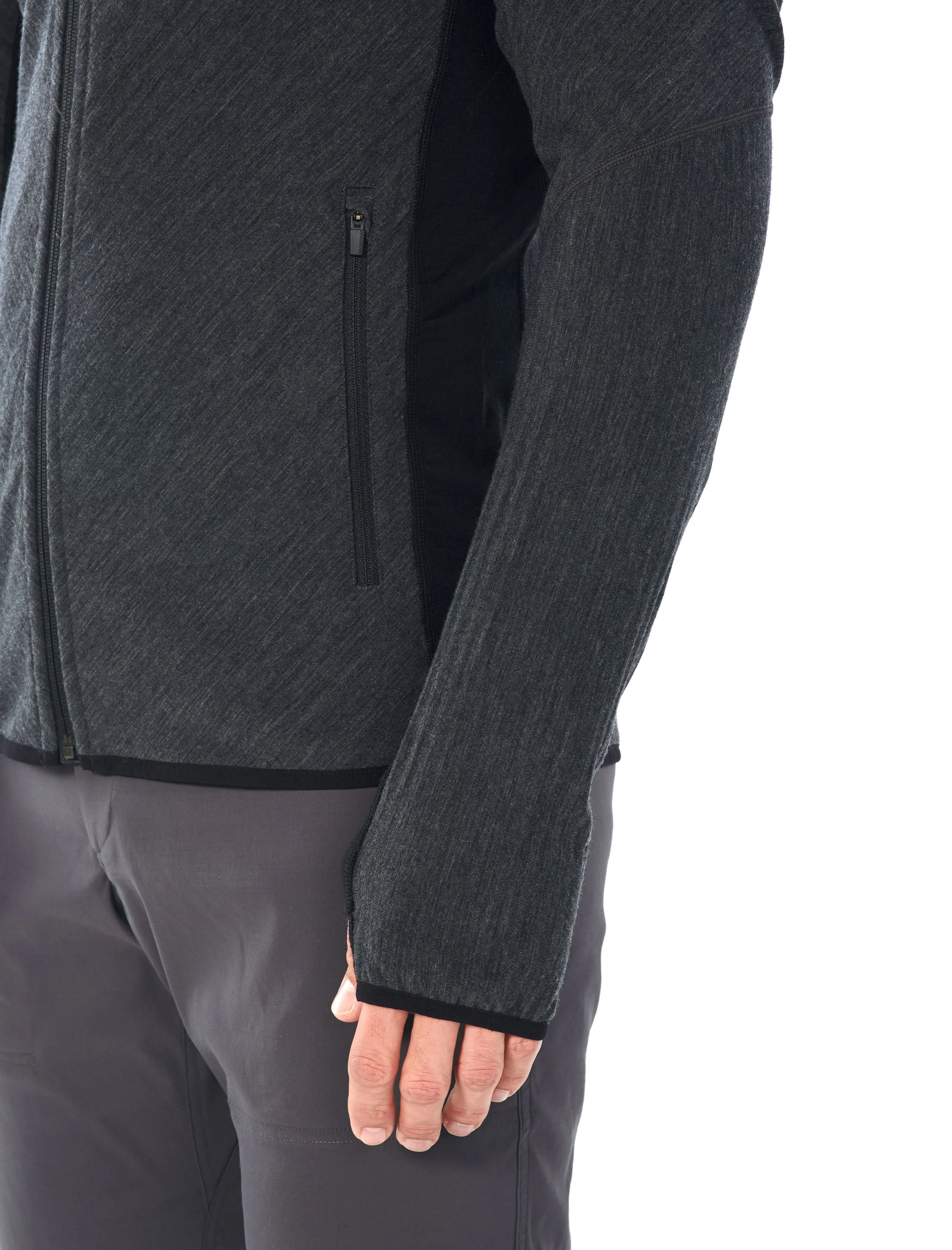 Icebreaker Descender LS Zip (Men's) Jet/Heather