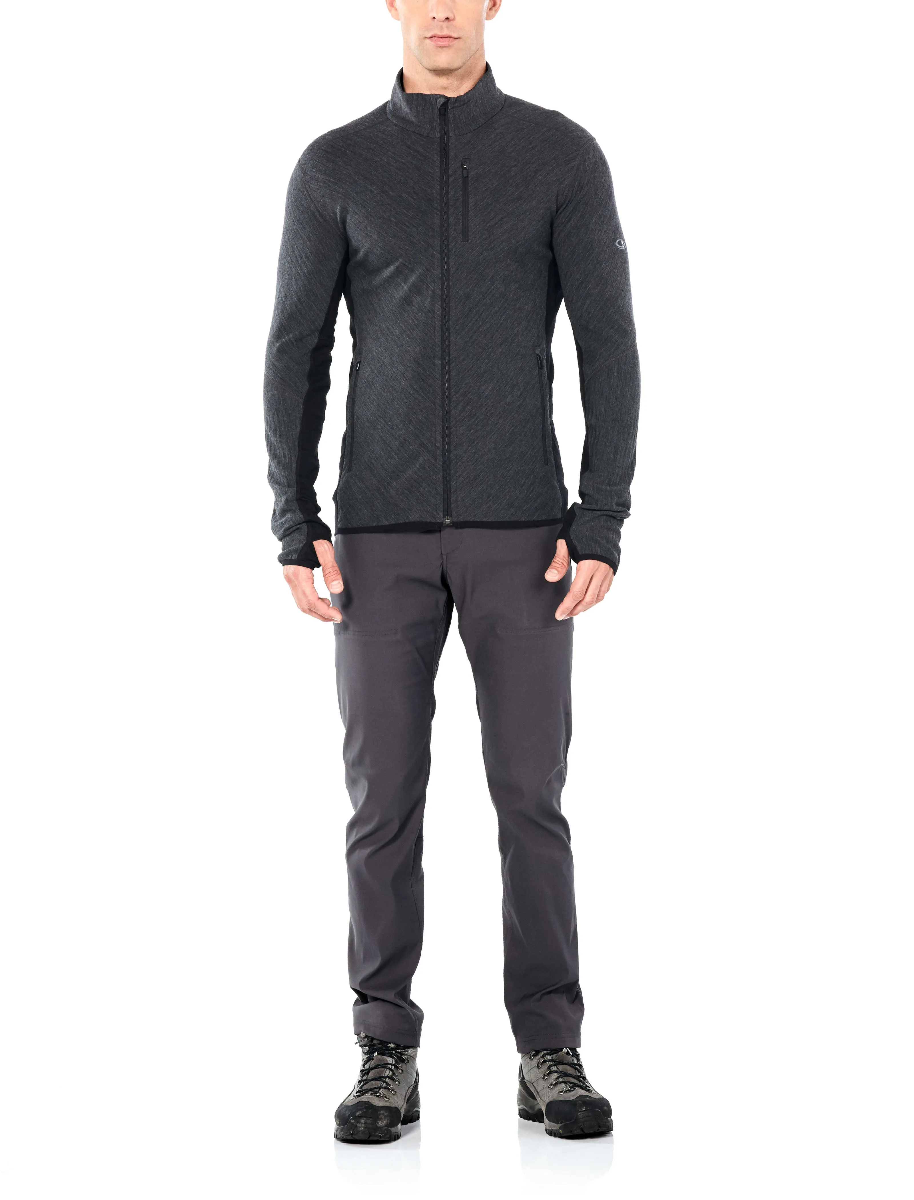 Icebreaker Descender LS Zip (Men's) Jet/Heather