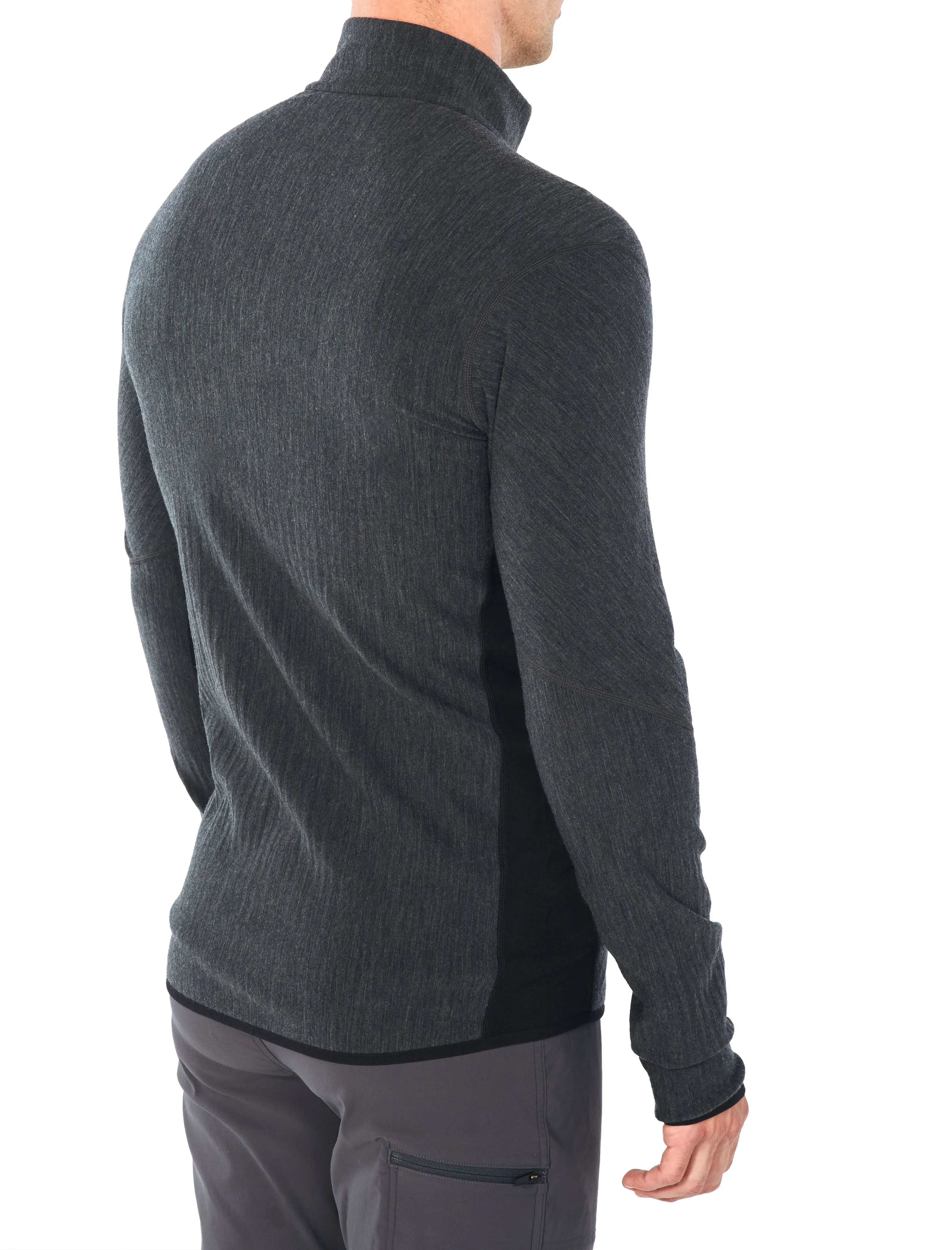 Icebreaker Descender LS Zip (Men's) Jet/Heather