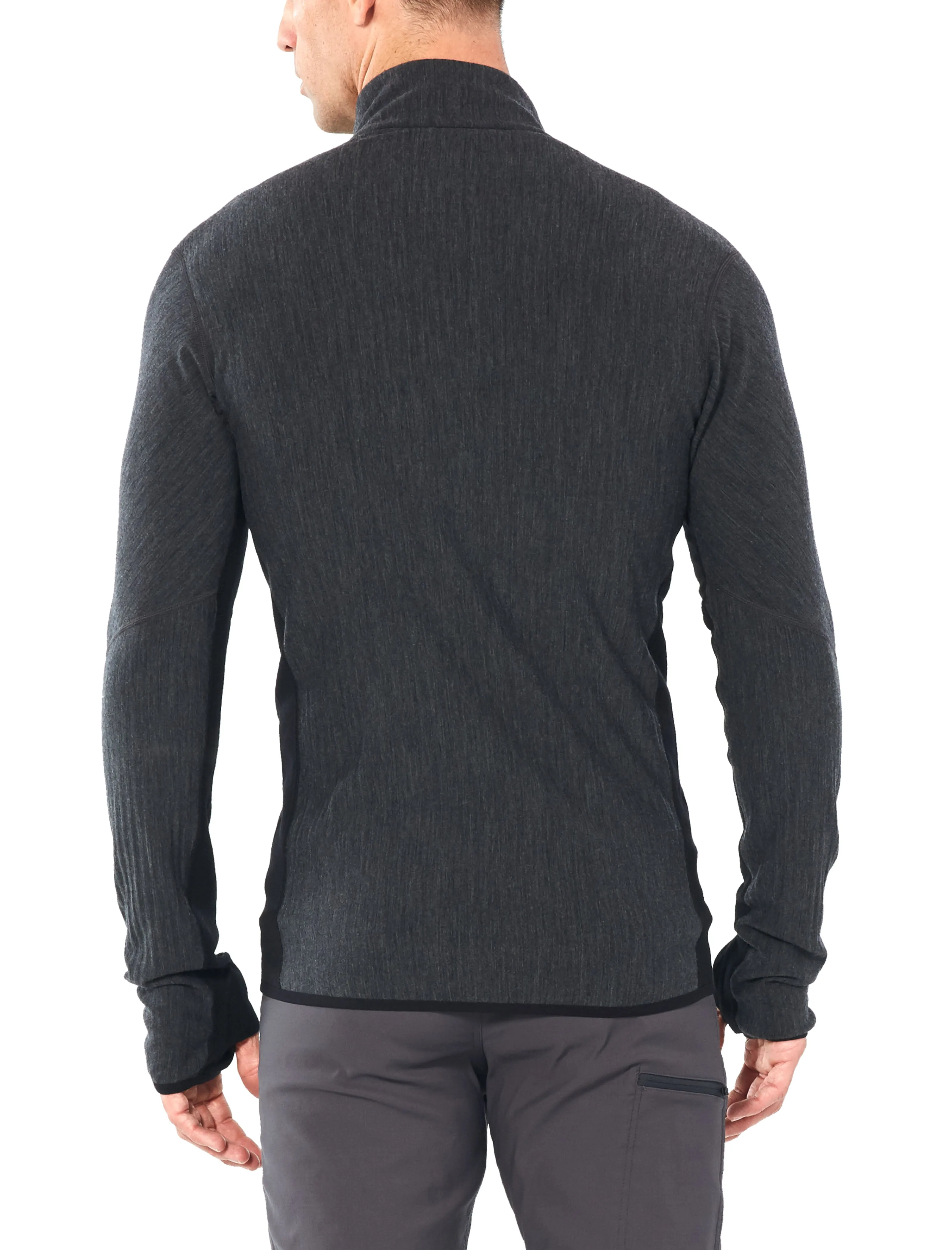 Icebreaker Descender LS Zip (Men's) Jet/Heather