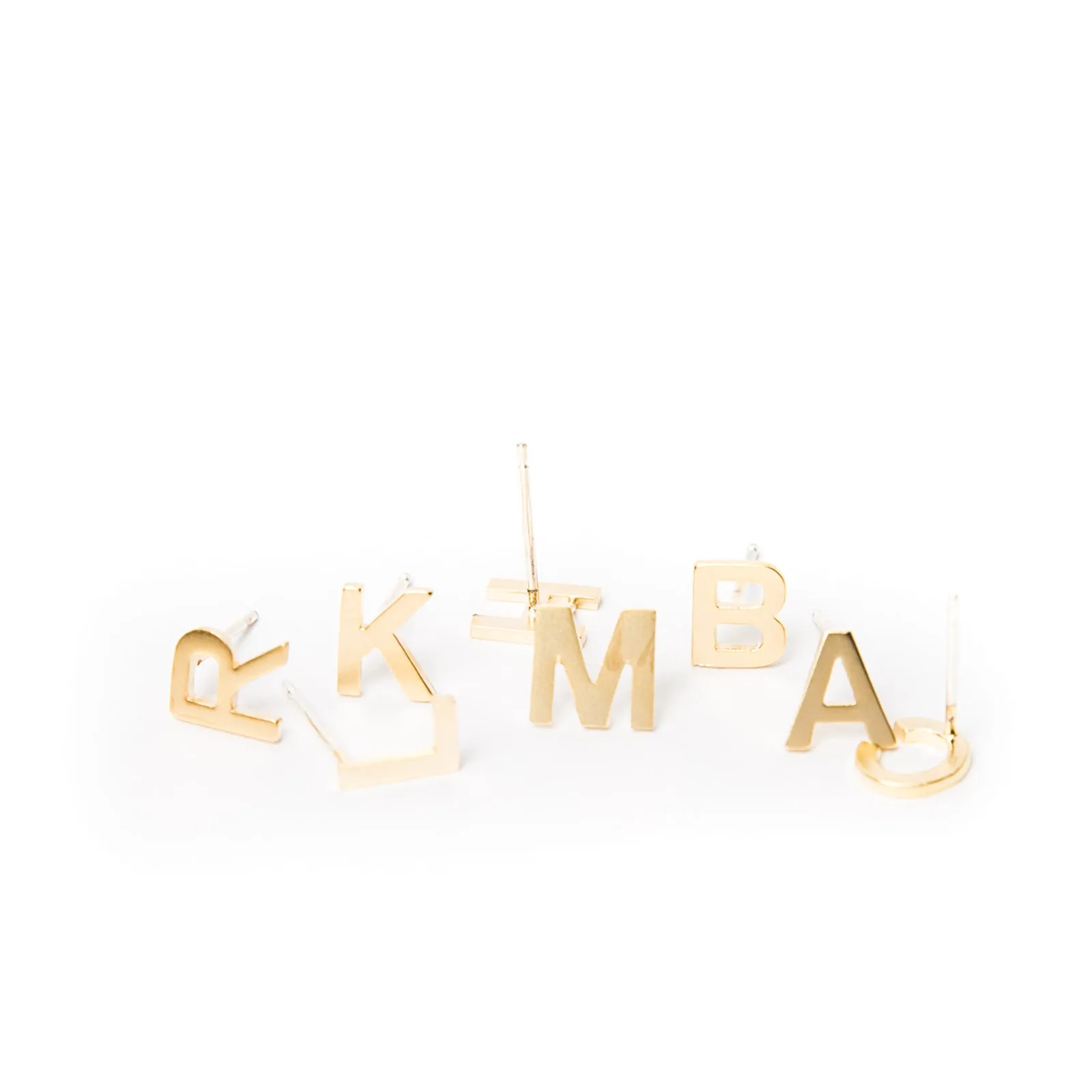 “Initial Here” Stud Earrings - CAPITALS