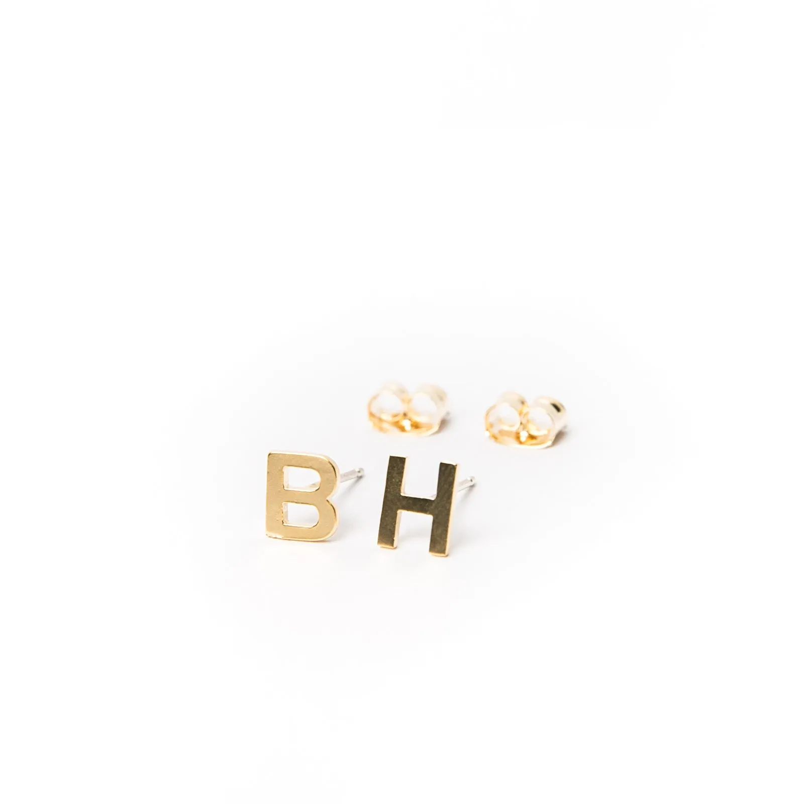 “Initial Here” Stud Earrings - CAPITALS