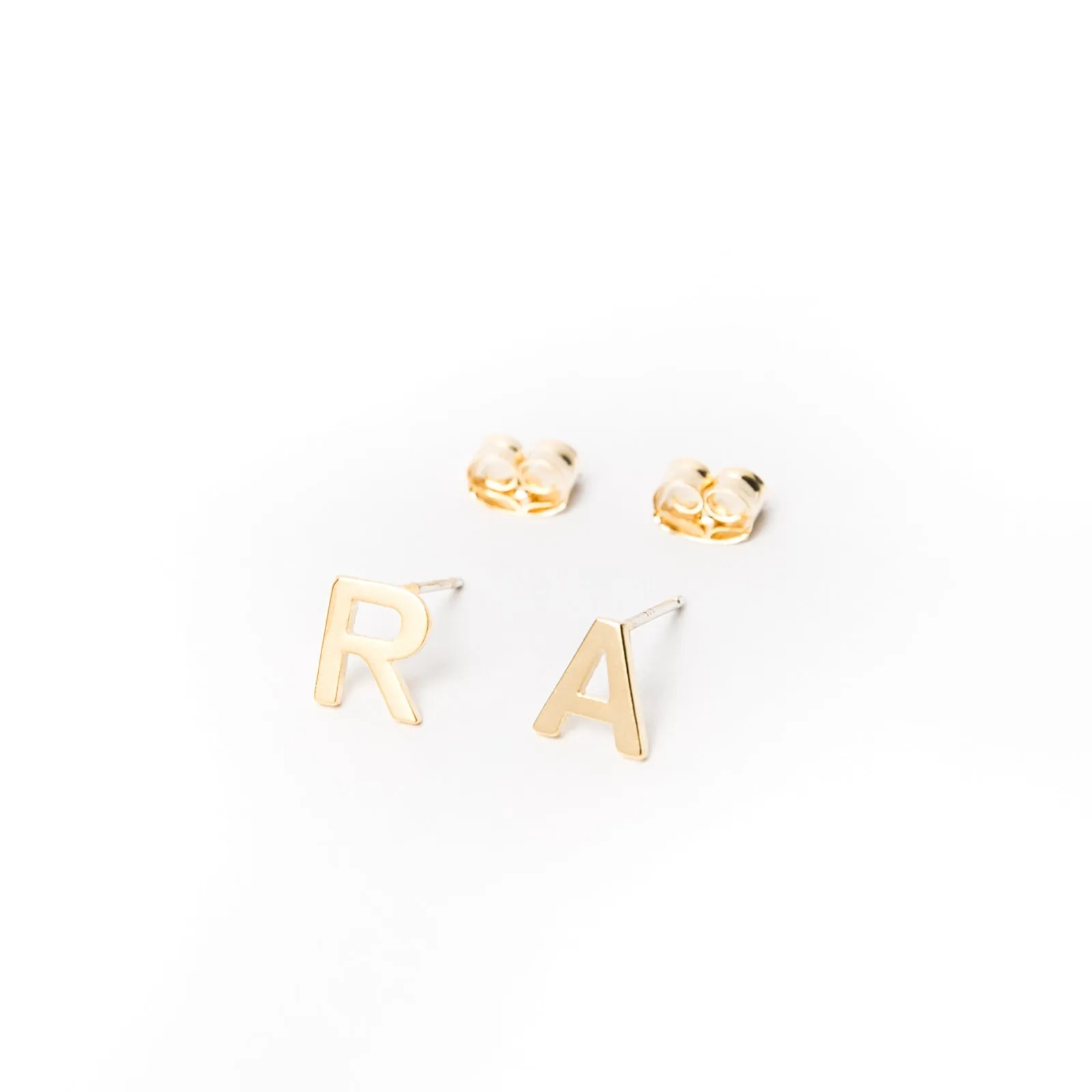 “Initial Here” Stud Earrings - CAPITALS