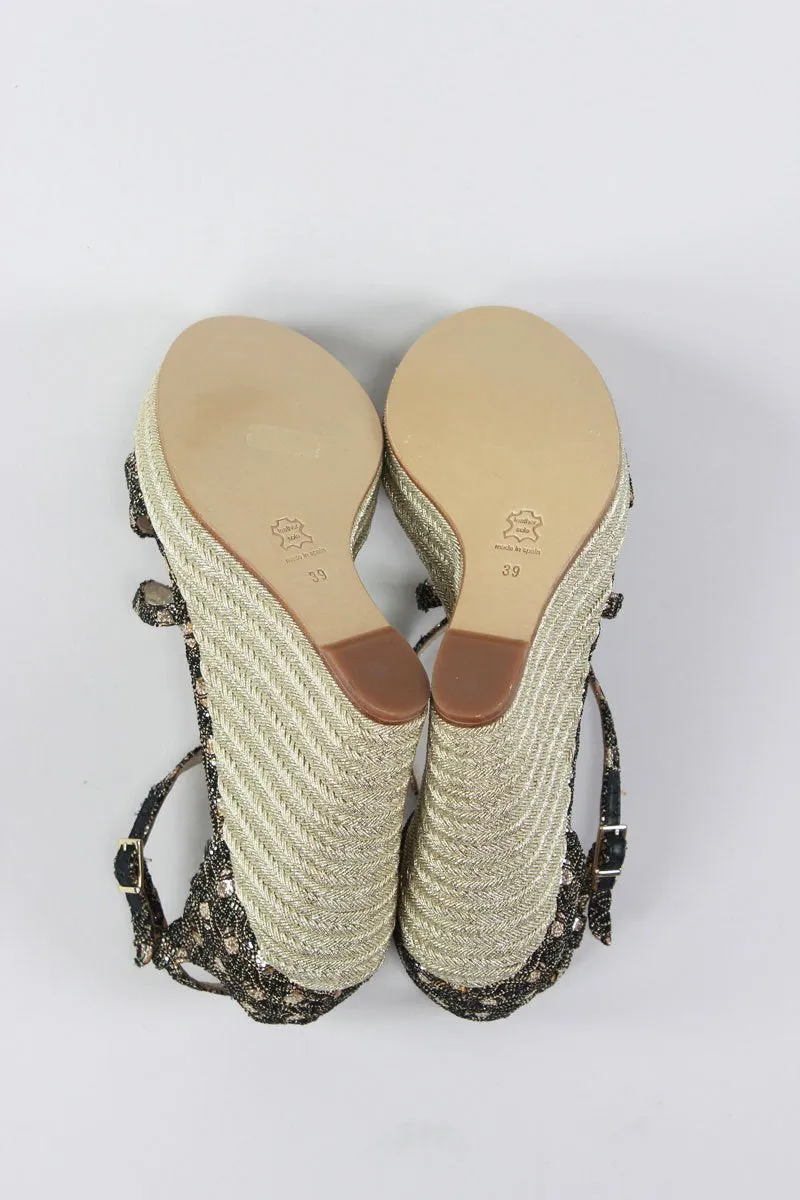 Jean Michel Cazabat Wedge Sandals - 39 IT | 9 US