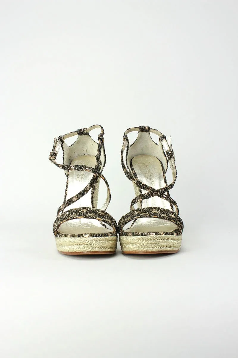 Jean Michel Cazabat Wedge Sandals - 39 IT | 9 US