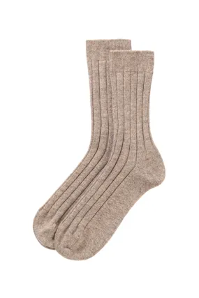 Men's Cashmere Ribbed Socks