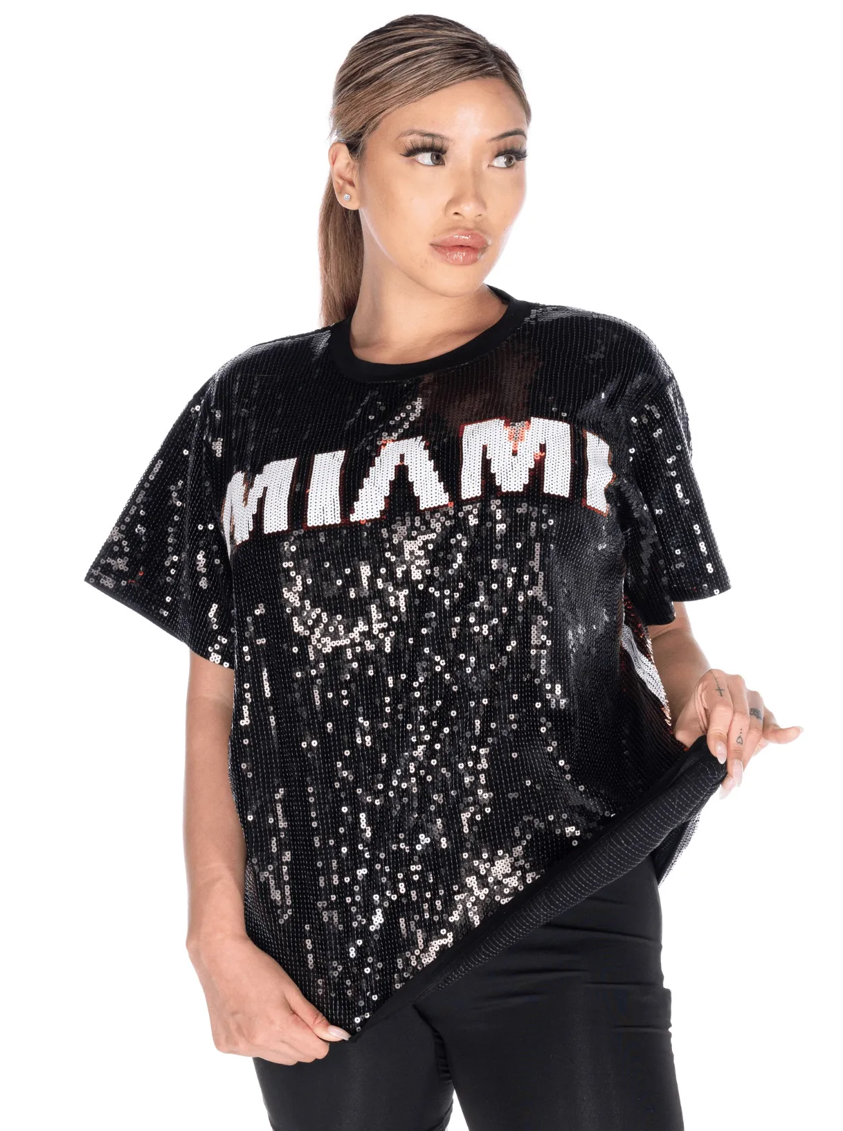 Miami Basketball Sequin Shirt