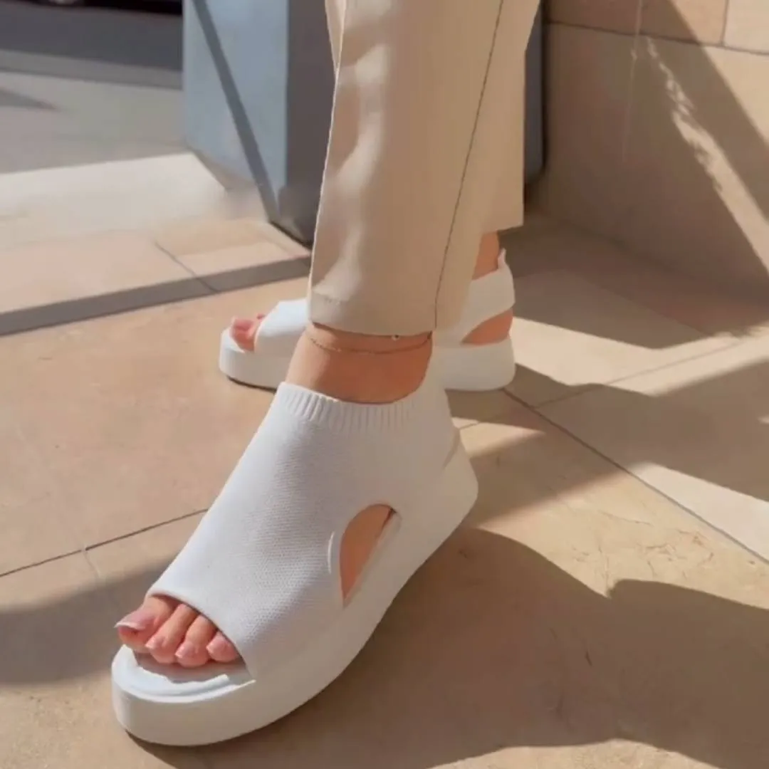 Multicolor Elastic Sandals