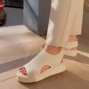 Multicolor Elastic Sandals