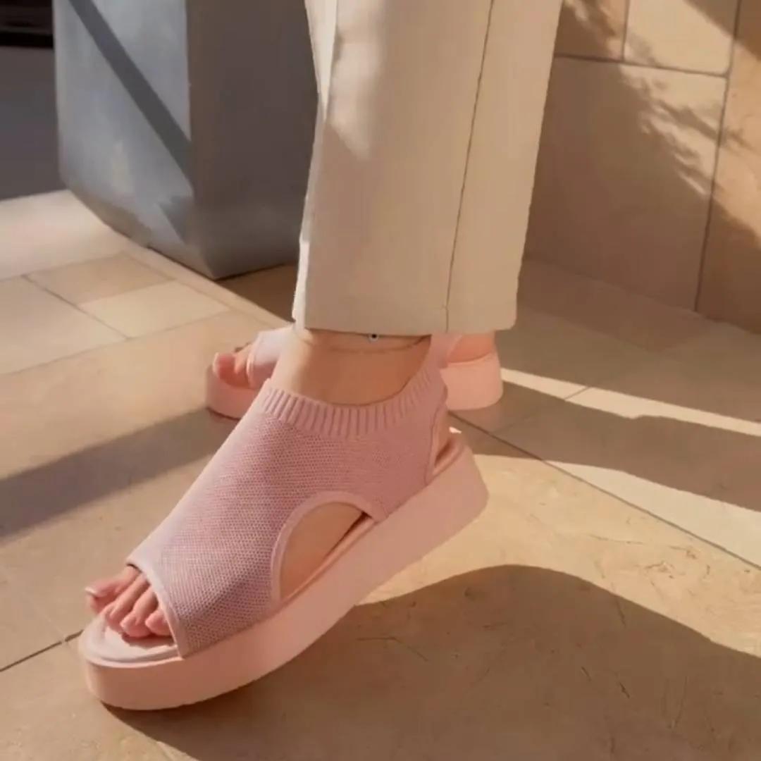 Multicolor Elastic Sandals