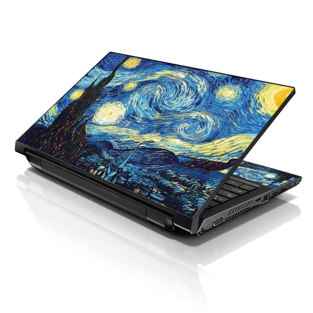 Notebook / Netbook Sleeve Carrying Case w/ Handle & Adjustable Shoulder Strap & Matching Skin – Starry Night