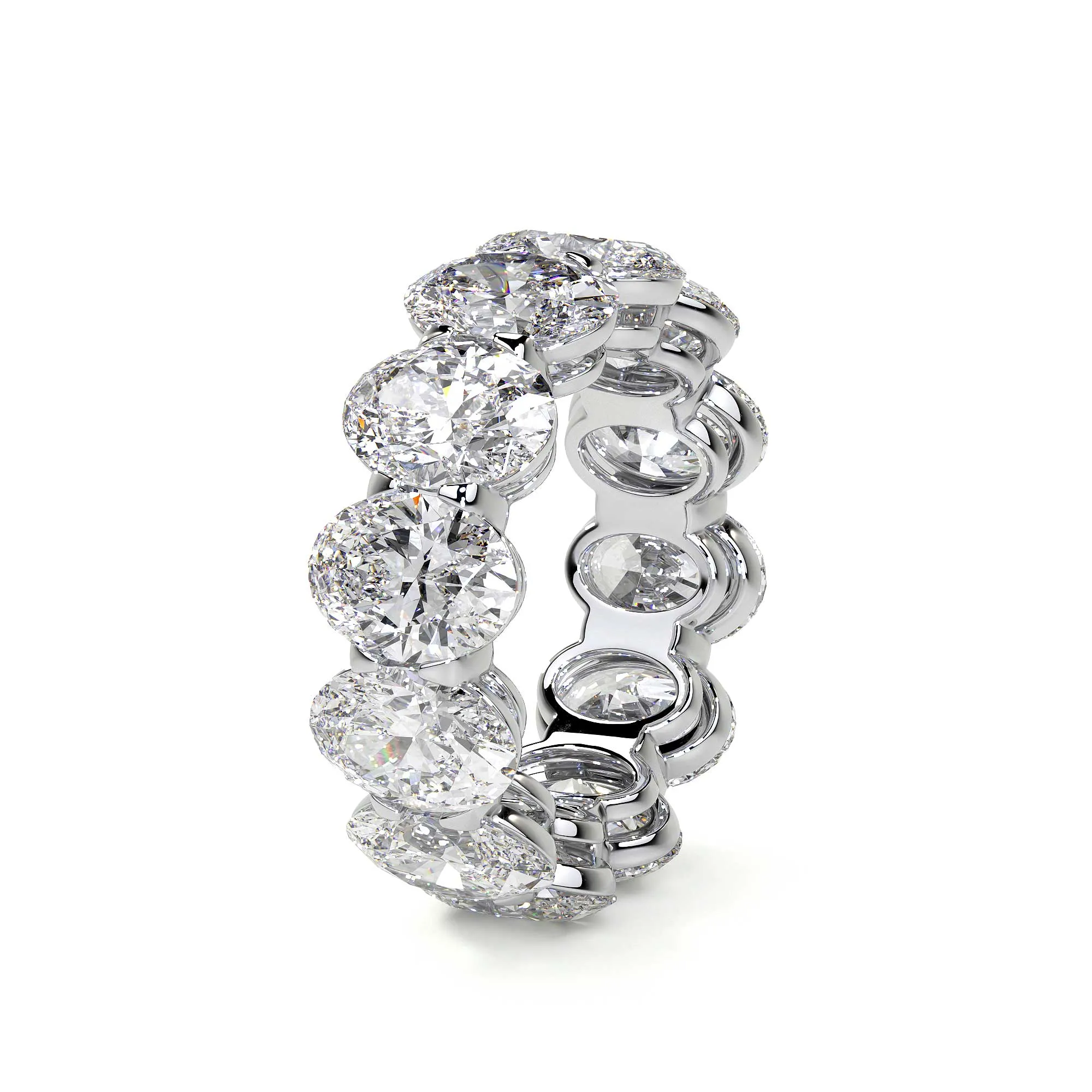 Oval Cut Diamond Eternity Band, 0.90 CT Each