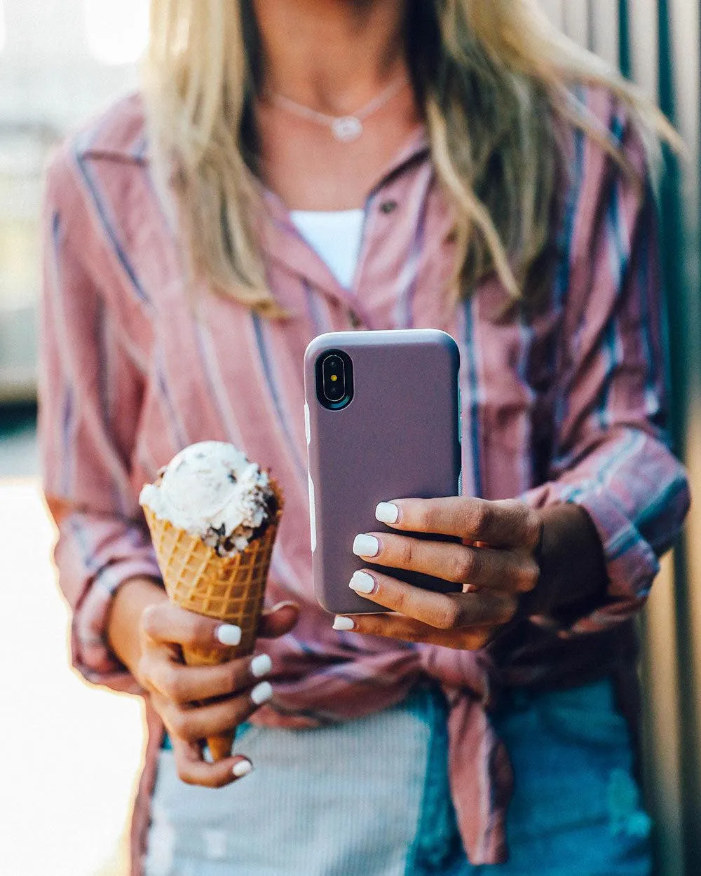 Purple Taupe on Nude | Ultra-Protective Bold Case
