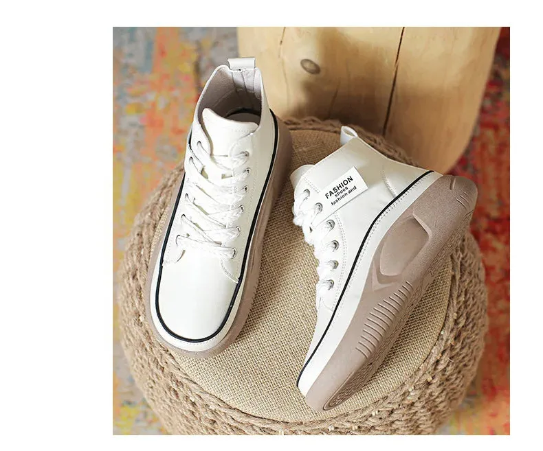 Retro Oxfords Flat Platform Heels Women Boots Work Shoes for Work Autumn Ankle Casual